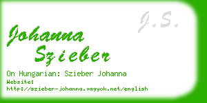 johanna szieber business card